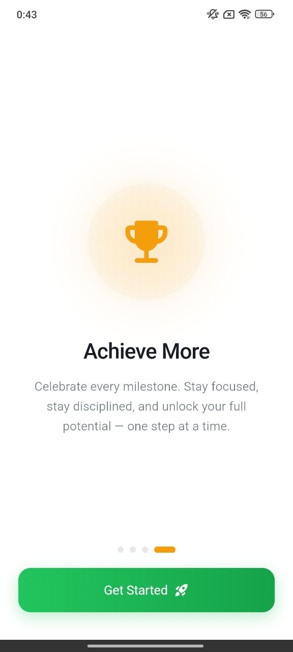 New goal screen